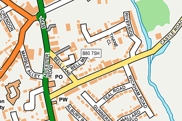 B80 7SH map - OS OpenMap – Local (Ordnance Survey)