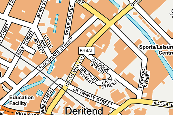 B9 4AL map - OS OpenMap – Local (Ordnance Survey)