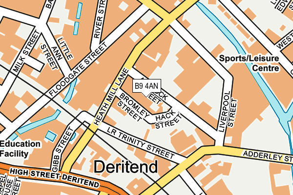 B9 4AN map - OS OpenMap – Local (Ordnance Survey)