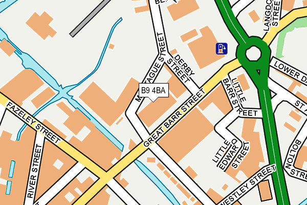 B9 4BA map - OS OpenMap – Local (Ordnance Survey)