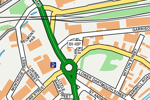 B9 4BP map - OS OpenMap – Local (Ordnance Survey)