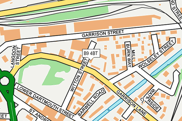 B9 4BT map - OS OpenMap – Local (Ordnance Survey)