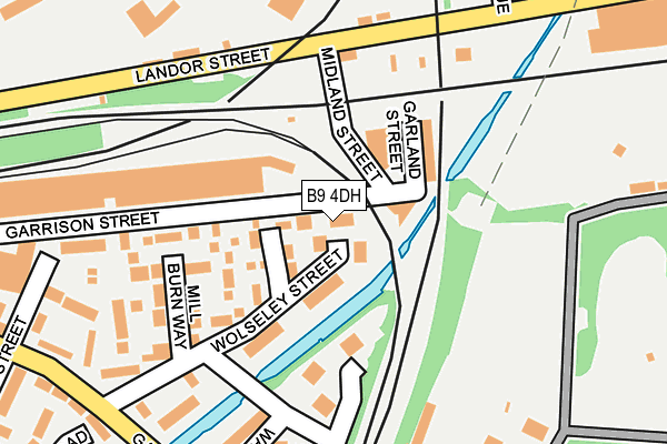 B9 4DH map - OS OpenMap – Local (Ordnance Survey)