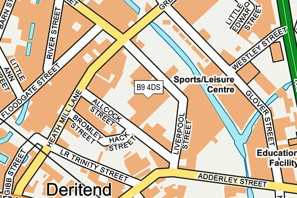 B9 4DS map - OS OpenMap – Local (Ordnance Survey)