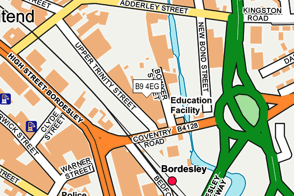 B9 4EG map - OS OpenMap – Local (Ordnance Survey)
