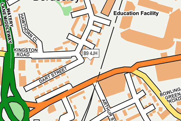 B9 4JH map - OS OpenMap – Local (Ordnance Survey)