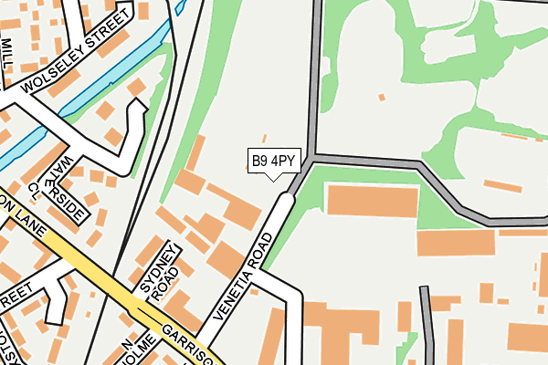 B9 4PY map - OS OpenMap – Local (Ordnance Survey)