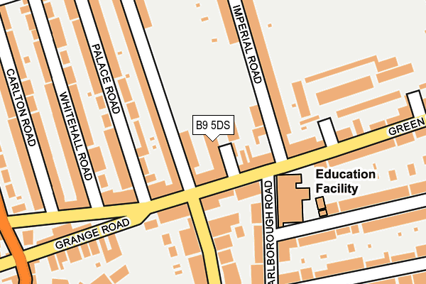 B9 5DS map - OS OpenMap – Local (Ordnance Survey)