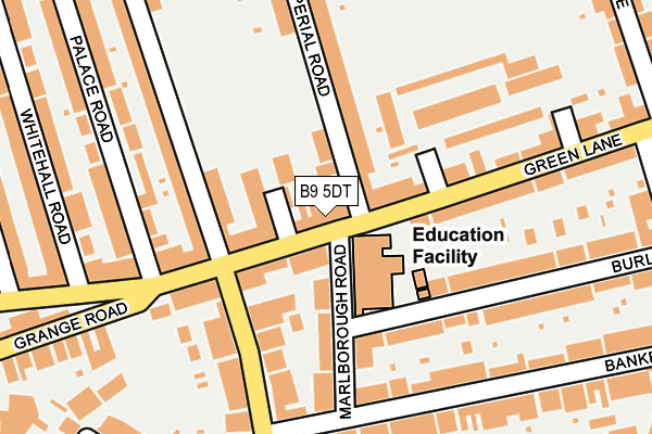 B9 5DT map - OS OpenMap – Local (Ordnance Survey)