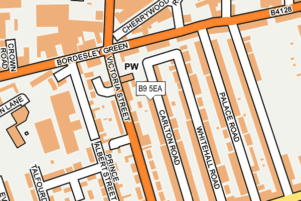 B9 5EA map - OS OpenMap – Local (Ordnance Survey)