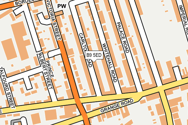 B9 5ED map - OS OpenMap – Local (Ordnance Survey)