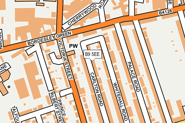 B9 5EE map - OS OpenMap – Local (Ordnance Survey)