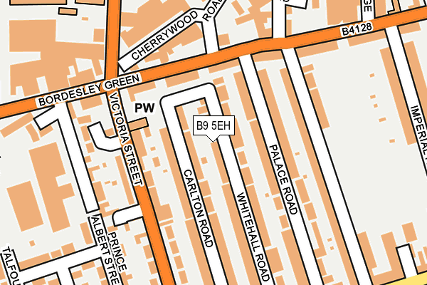B9 5EH map - OS OpenMap – Local (Ordnance Survey)