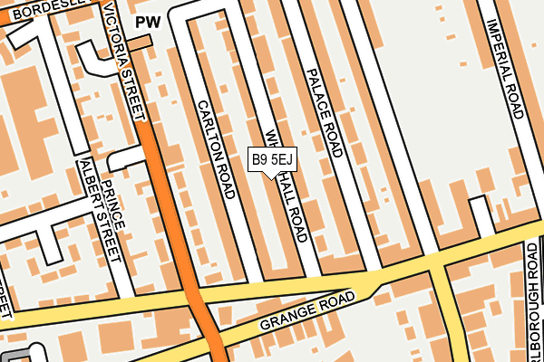 B9 5EJ map - OS OpenMap – Local (Ordnance Survey)