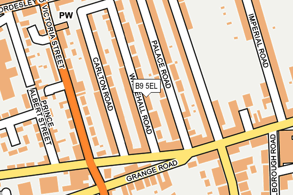 B9 5EL map - OS OpenMap – Local (Ordnance Survey)
