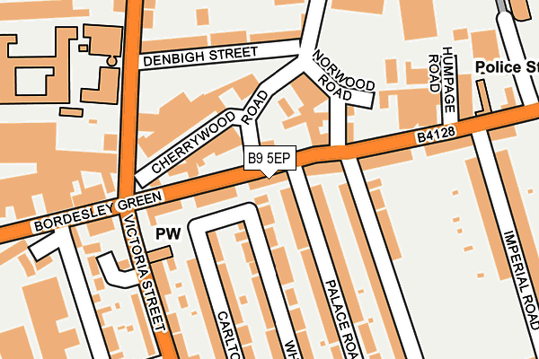 B9 5EP map - OS OpenMap – Local (Ordnance Survey)