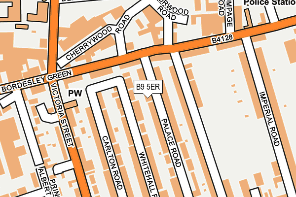 B9 5ER map - OS OpenMap – Local (Ordnance Survey)