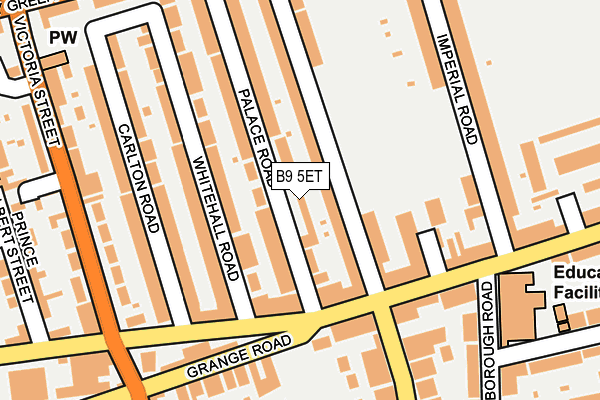B9 5ET map - OS OpenMap – Local (Ordnance Survey)