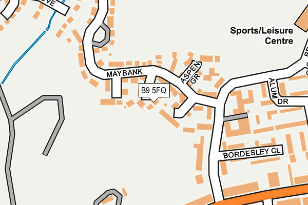 B9 5FQ map - OS OpenMap – Local (Ordnance Survey)