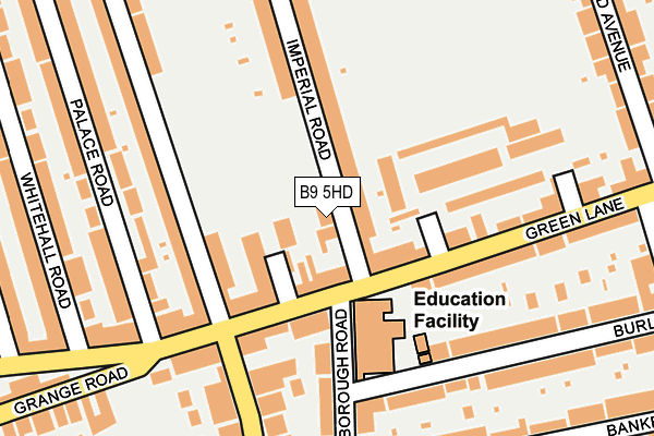 B9 5HD map - OS OpenMap – Local (Ordnance Survey)