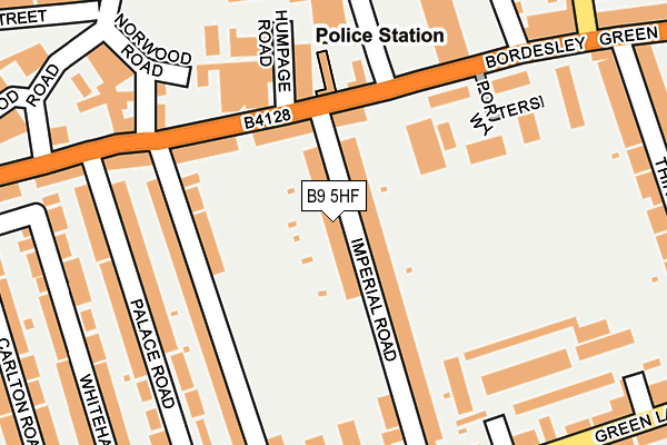 B9 5HF map - OS OpenMap – Local (Ordnance Survey)