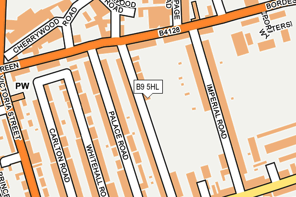 B9 5HL map - OS OpenMap – Local (Ordnance Survey)