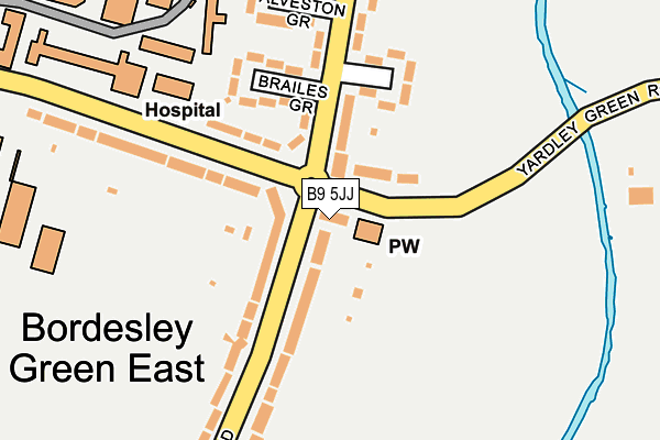 B9 5JJ map - OS OpenMap – Local (Ordnance Survey)