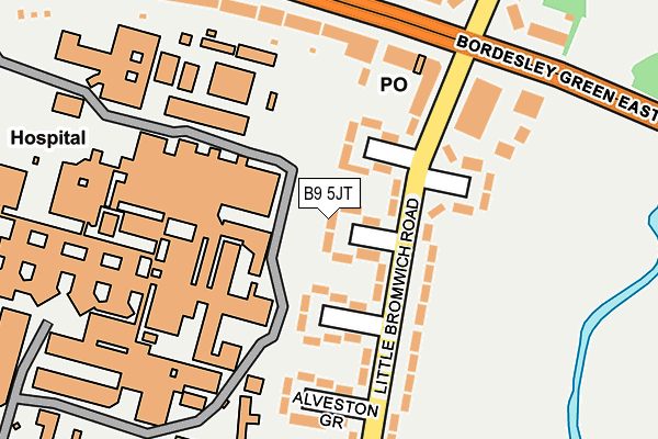 B9 5JT map - OS OpenMap – Local (Ordnance Survey)