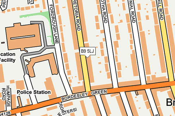 B9 5LJ map - OS OpenMap – Local (Ordnance Survey)