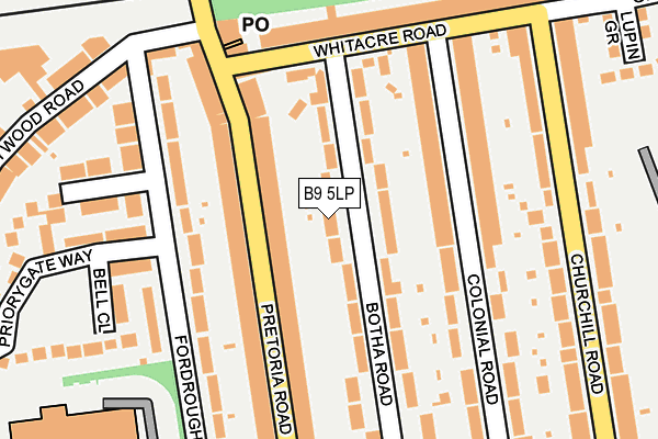 B9 5LP map - OS OpenMap – Local (Ordnance Survey)