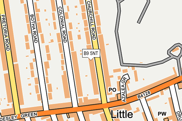 B9 5NT map - OS OpenMap – Local (Ordnance Survey)