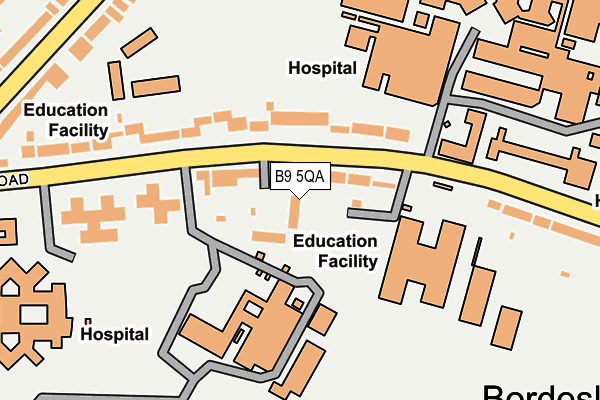B9 5QA map - OS OpenMap – Local (Ordnance Survey)