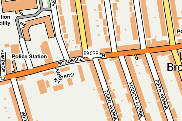 B9 5RP map - OS OpenMap – Local (Ordnance Survey)