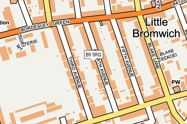 B9 5RQ map - OS OpenMap – Local (Ordnance Survey)