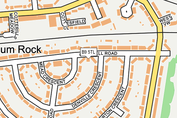 B9 5TL map - OS OpenMap – Local (Ordnance Survey)