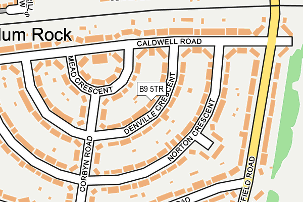 B9 5TR map - OS OpenMap – Local (Ordnance Survey)