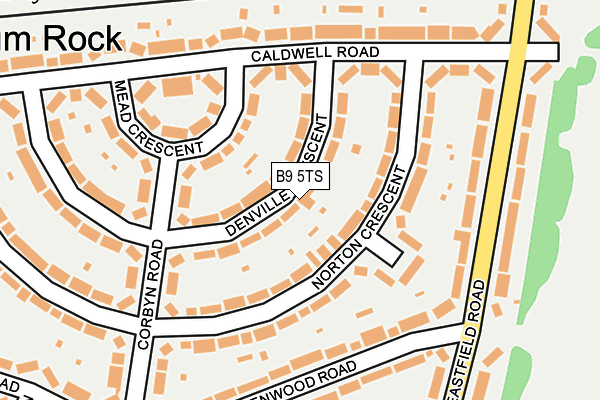 B9 5TS map - OS OpenMap – Local (Ordnance Survey)