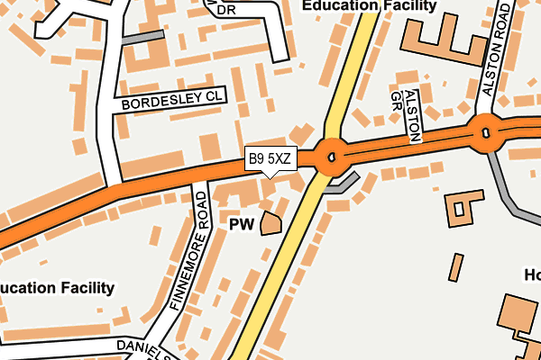 B9 5XZ map - OS OpenMap – Local (Ordnance Survey)