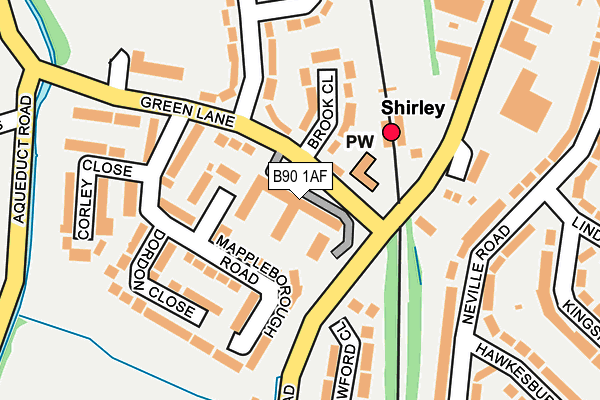 B90 1AF map - OS OpenMap – Local (Ordnance Survey)