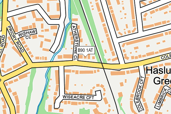 B90 1AT map - OS OpenMap – Local (Ordnance Survey)