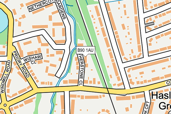 B90 1AU map - OS OpenMap – Local (Ordnance Survey)
