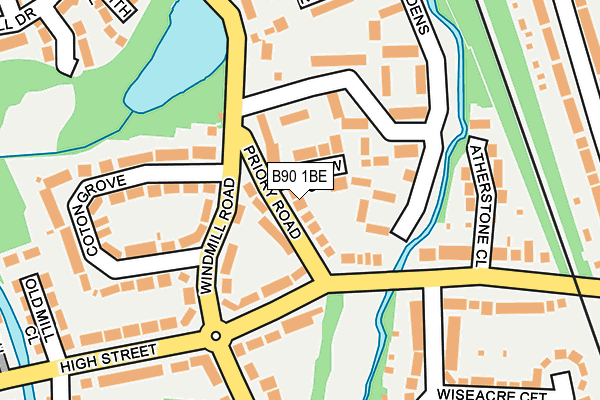 B90 1BE map - OS OpenMap – Local (Ordnance Survey)
