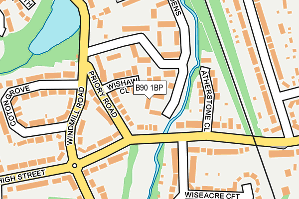B90 1BP map - OS OpenMap – Local (Ordnance Survey)