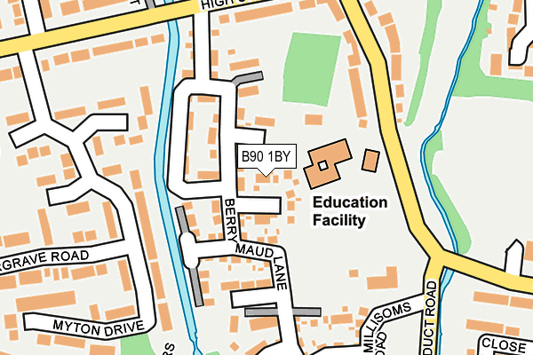 B90 1BY map - OS OpenMap – Local (Ordnance Survey)