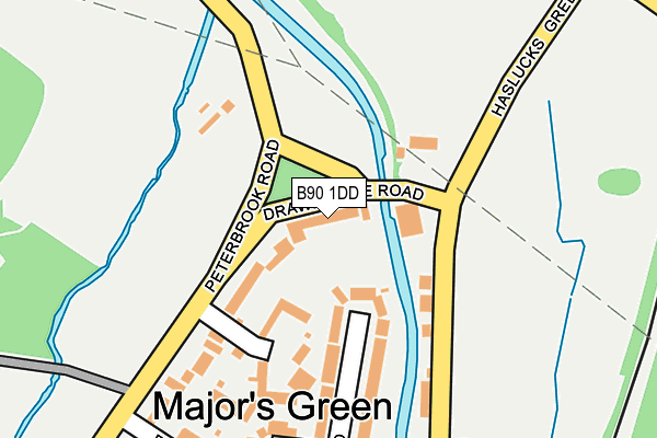 B90 1DD map - OS OpenMap – Local (Ordnance Survey)
