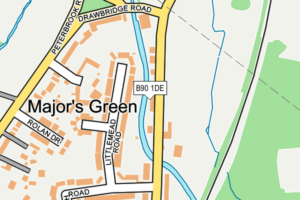 B90 1DE map - OS OpenMap – Local (Ordnance Survey)