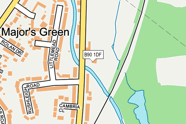 B90 1DF map - OS OpenMap – Local (Ordnance Survey)