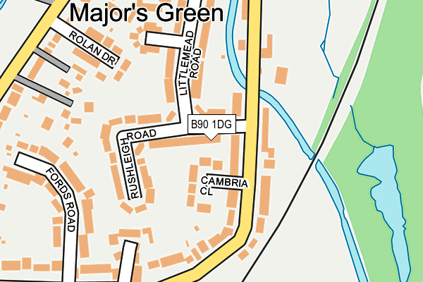 B90 1DG map - OS OpenMap – Local (Ordnance Survey)