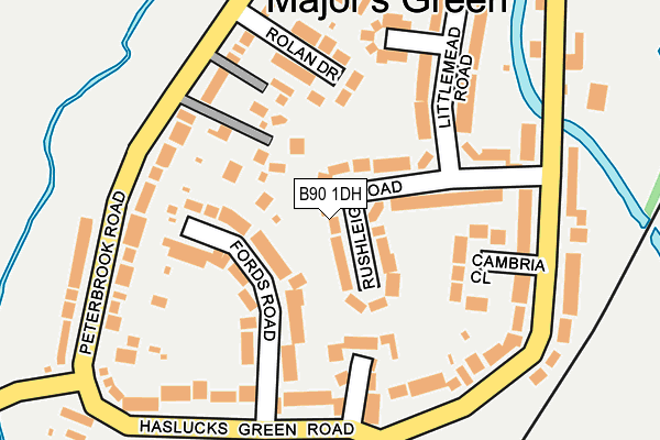 B90 1DH map - OS OpenMap – Local (Ordnance Survey)