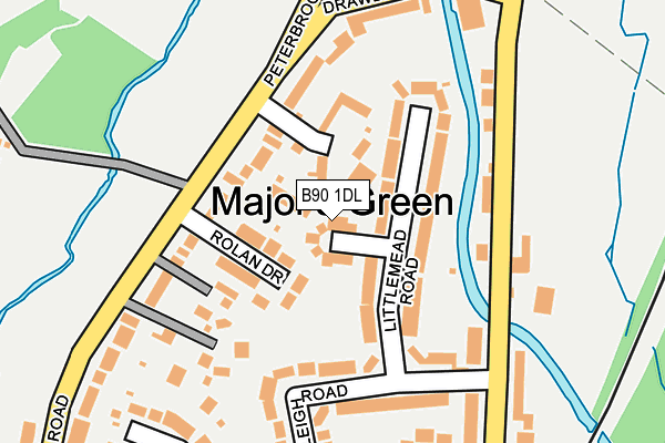 B90 1DL map - OS OpenMap – Local (Ordnance Survey)